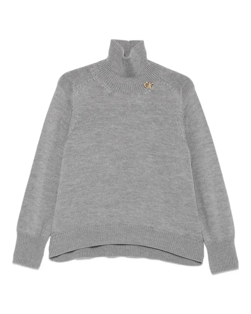 Fabiana Filippi Verzierter Pullover mit Stehkragen - Grau Grau