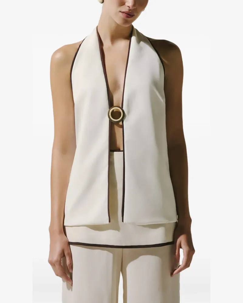 Baobab Collection Bianca Bluse mit Ringdetail - Nude Nude
