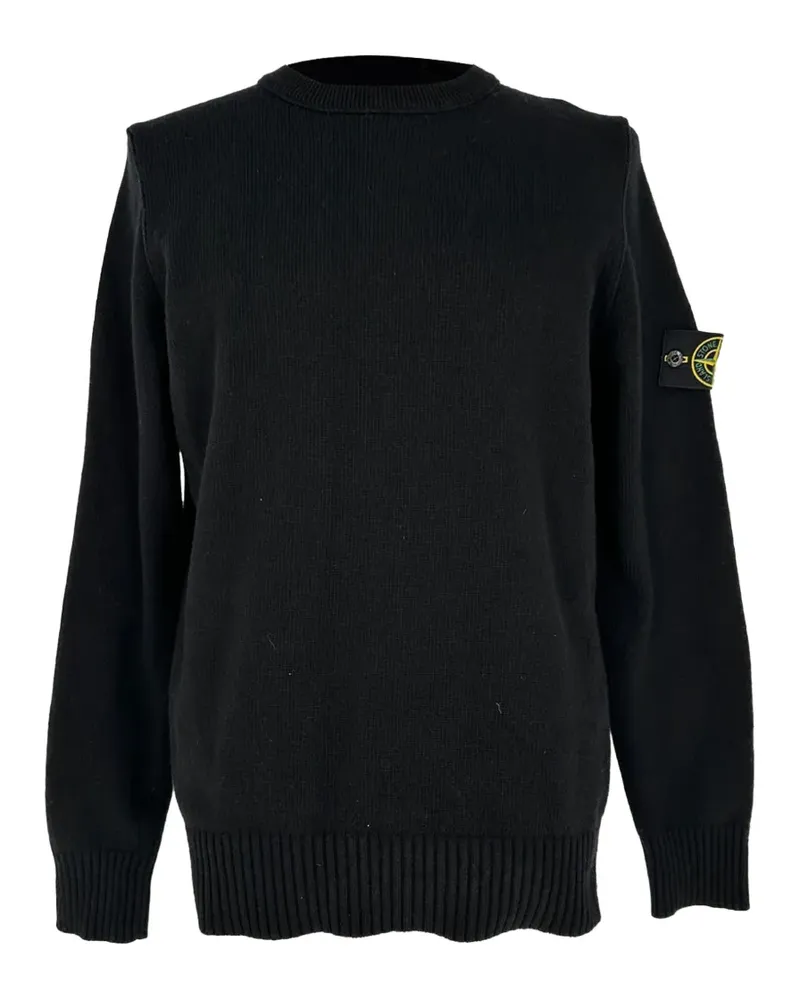 Stone Island Compass-patch crew-neck sweater - Schwarz Schwarz