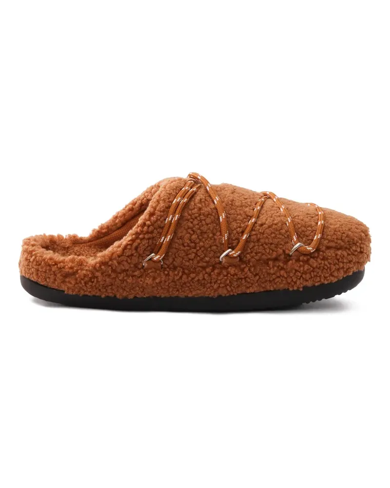 Moon Boot teddy slip-on slippers - Braun Braun