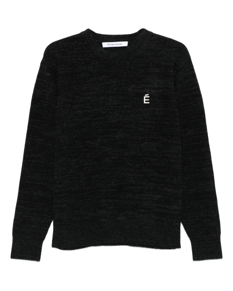 Études Studio Rundhals-Pullover mit Logo-Stickerei - Grau Grau