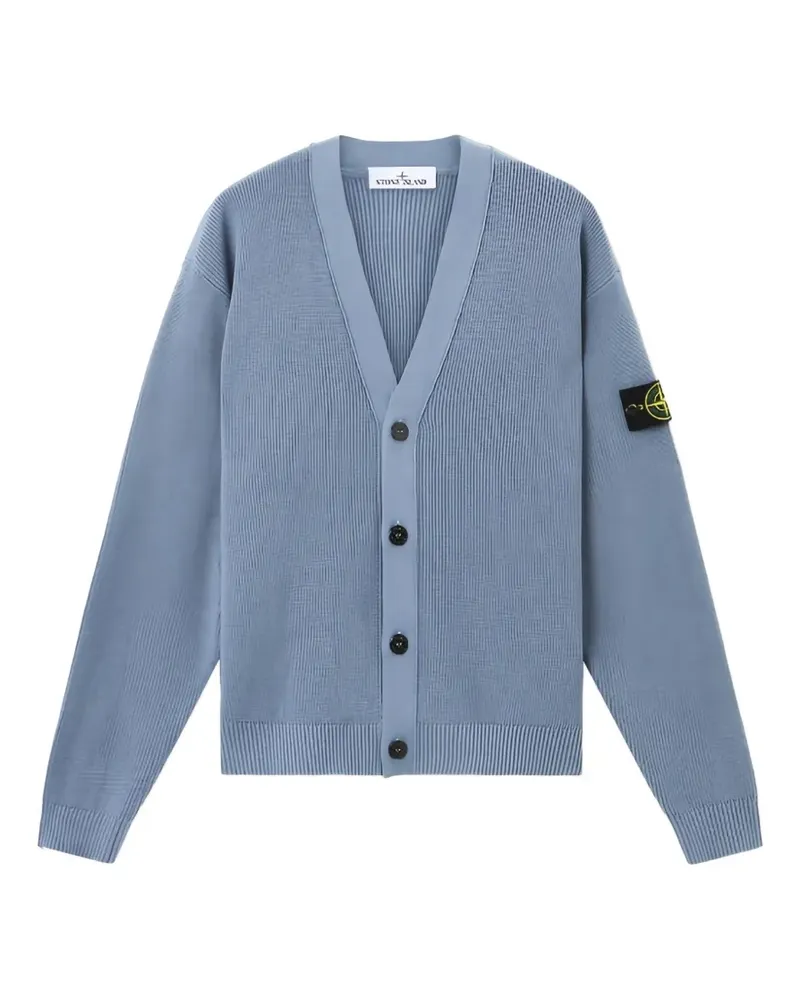 Stone Island Cardigan mit V-Ausschnitt - Blau Blau