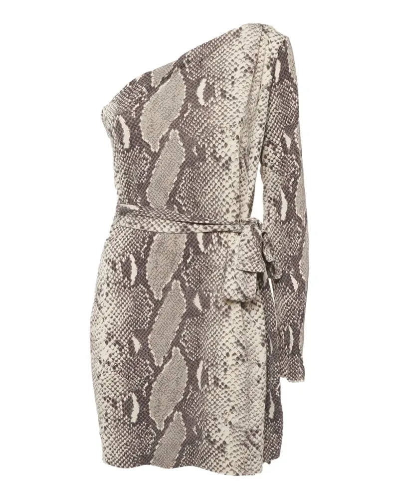 Diane von Furstenberg one-shoulder mini wrap dress - Nude Nude