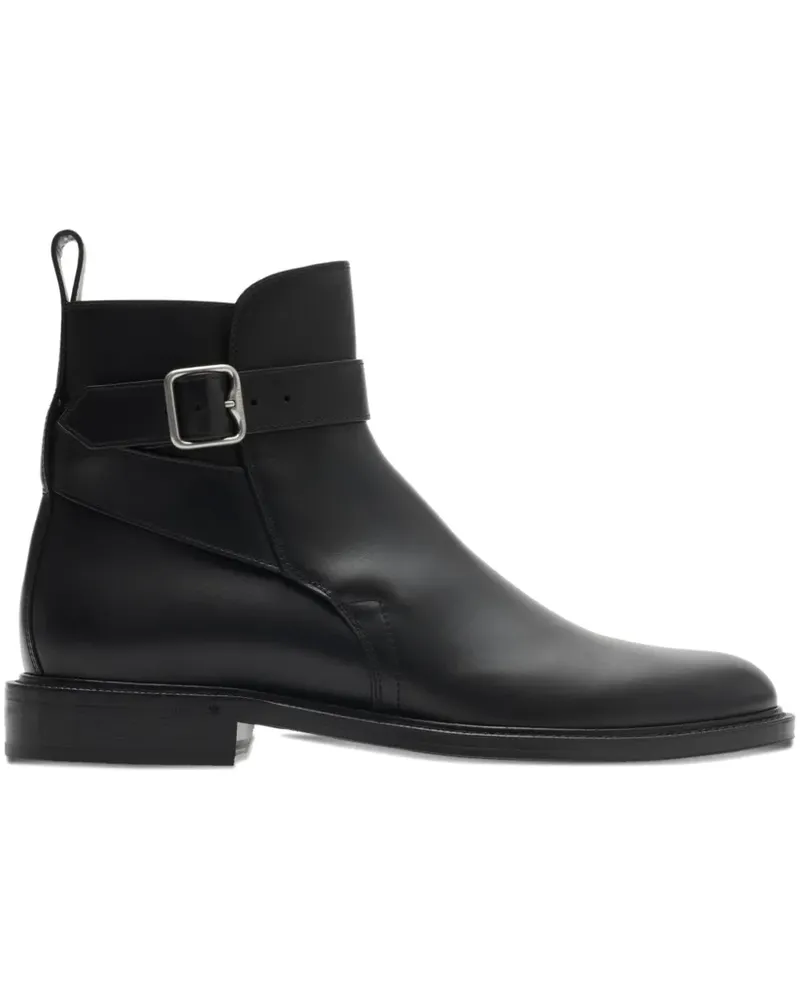Burberry buckle manor leather boots - Schwarz Schwarz