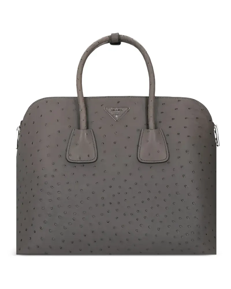 Prada Handtasche aus Leder - Grau Grau