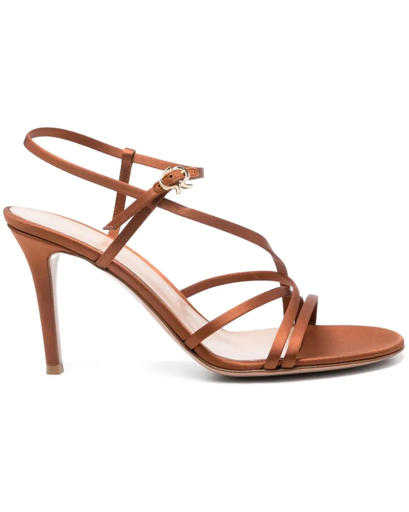 Gianvito Rossi Sandalen aus Satin 90mm - Braun Braun