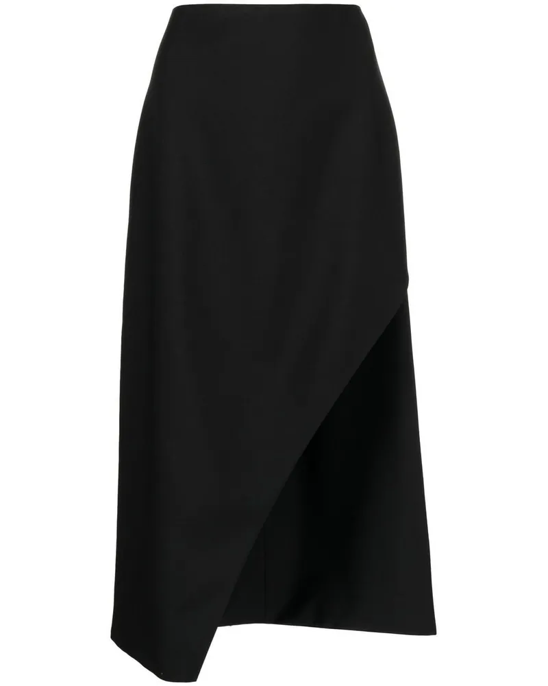 Alexander McQueen Gestrickter Rock mit Schlitz - Schwarz Schwarz