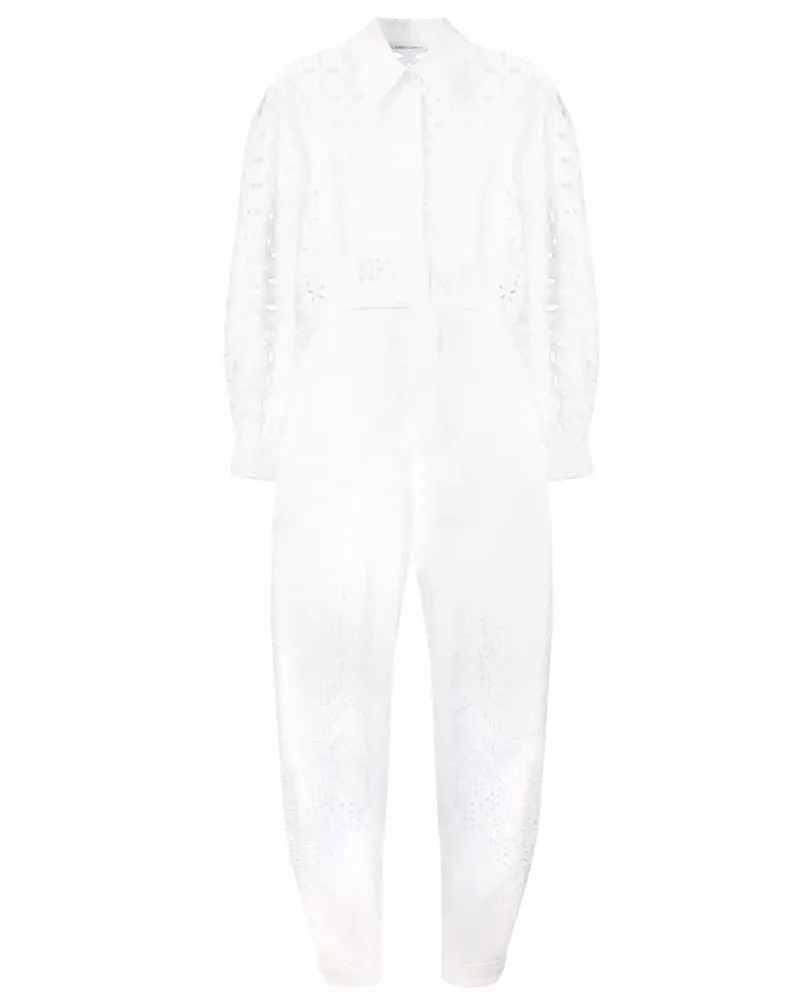 Alberta Ferretti Body mit Lochstickerei - Weiß Weiß