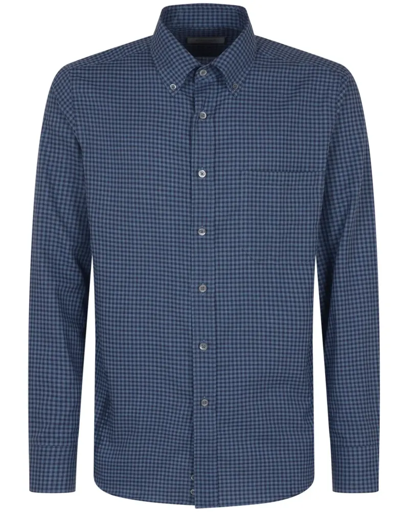 Canali Hemd mit Karomuster - Blau Blau