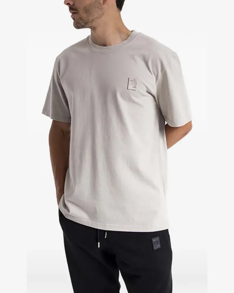 Filling Pieces T-Shirt mit Logo-Applikation - Grau Grau