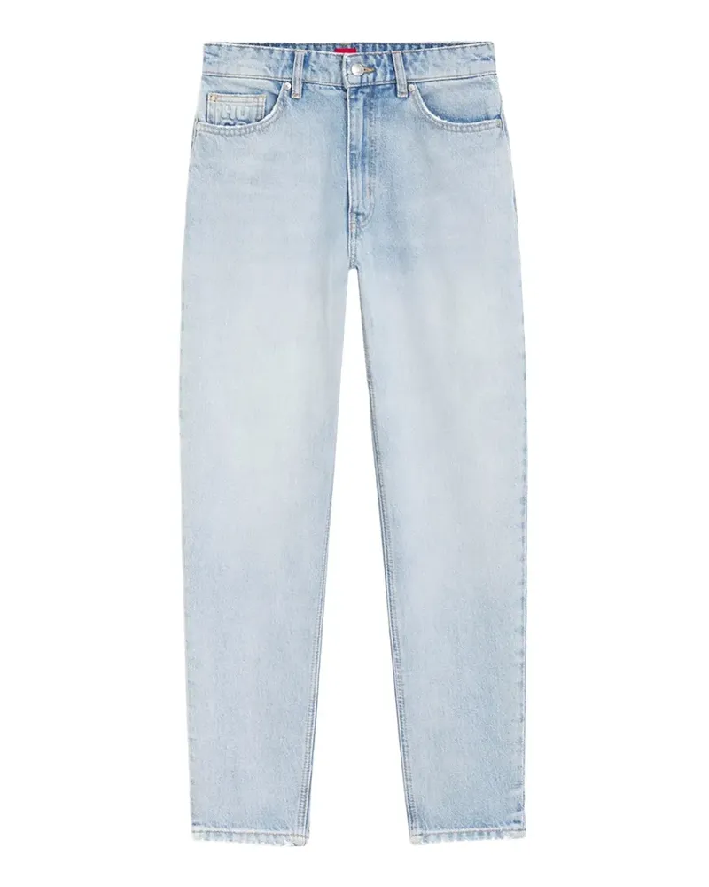HUGO BOSS logo-embossed tapered jeans - Blau Blau