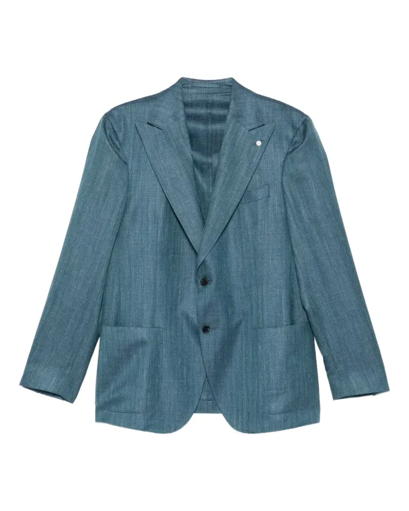 Luigi Bianchi Mantova button wool blazer - Blau Blau