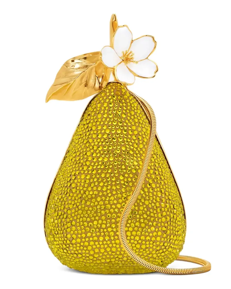 Oscar de la Renta Clutch mit Kristallen - Gelb Gelb