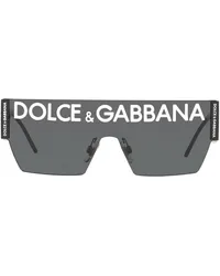 Dolce & Gabbana Oversized-Sonnenbrille mit DG Schwarz