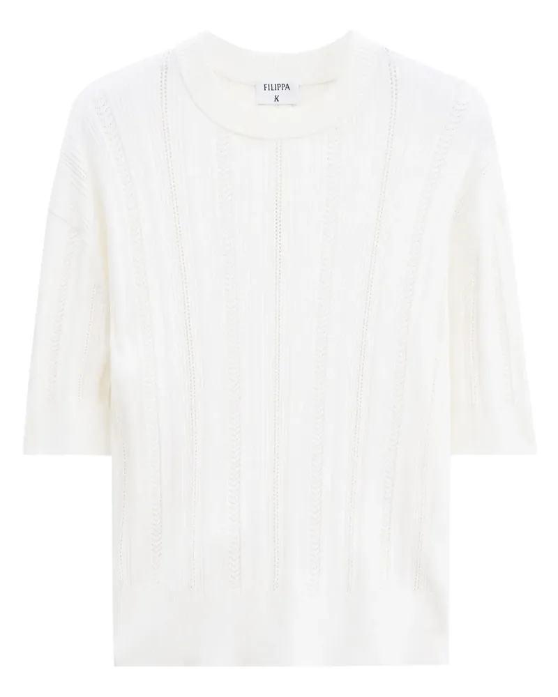Filippa K Braid Knit T-Shirt - Weiß Weiß