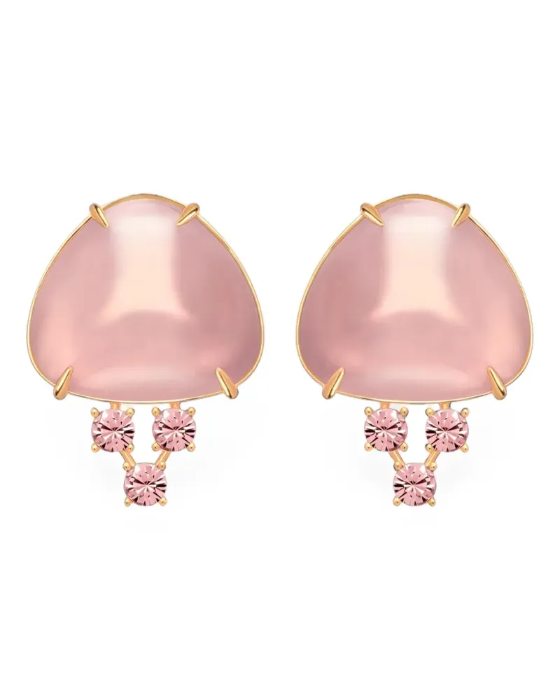 Oscar de la Renta cabochon crystal-embellished earrings - Gold Gold