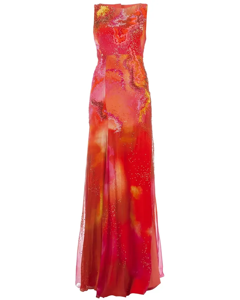 Matthew Williamson printed long dress - Rosa Rosa
