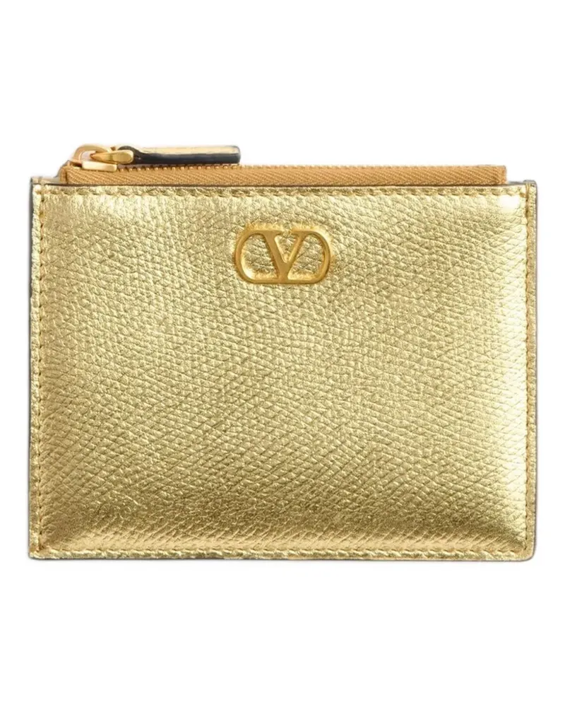 Valentino Garavani VLogo Signature leather cardholder - Gold Gold