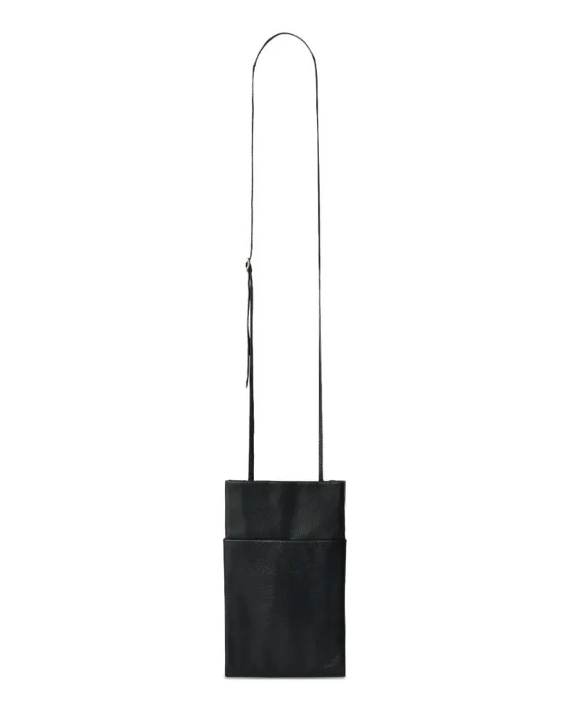 Christophe Lemaire Book Clutch aus gekörntem Leder - Schwarz Schwarz