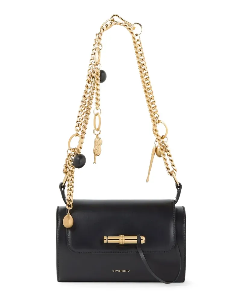 Givenchy Kleine Pout Tasche aus Leder mit Glücksanhängern - Schwarz Schwarz