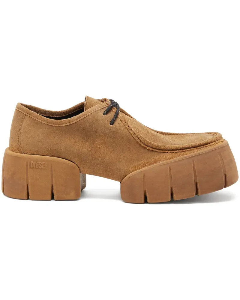 Diesel D-TEX WB suede rubber Derby shoes - Braun Braun