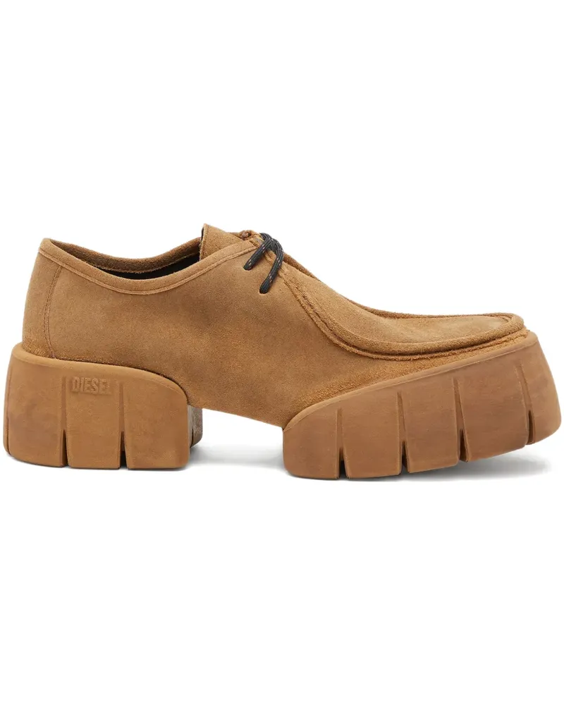 Diesel D-TEX WB suede rubber Derby shoes - Braun Braun