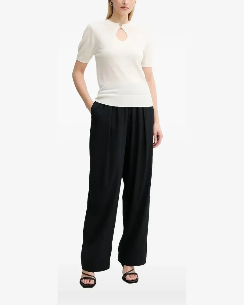 By Malene Birger Strickoberteil mit Schlüssellochausschnitt - Weiß Weiß