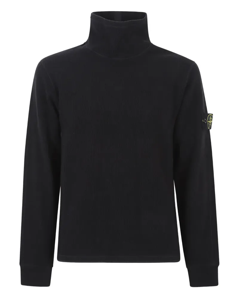 Stone Island high-neck badge sweatshirt - Schwarz Schwarz