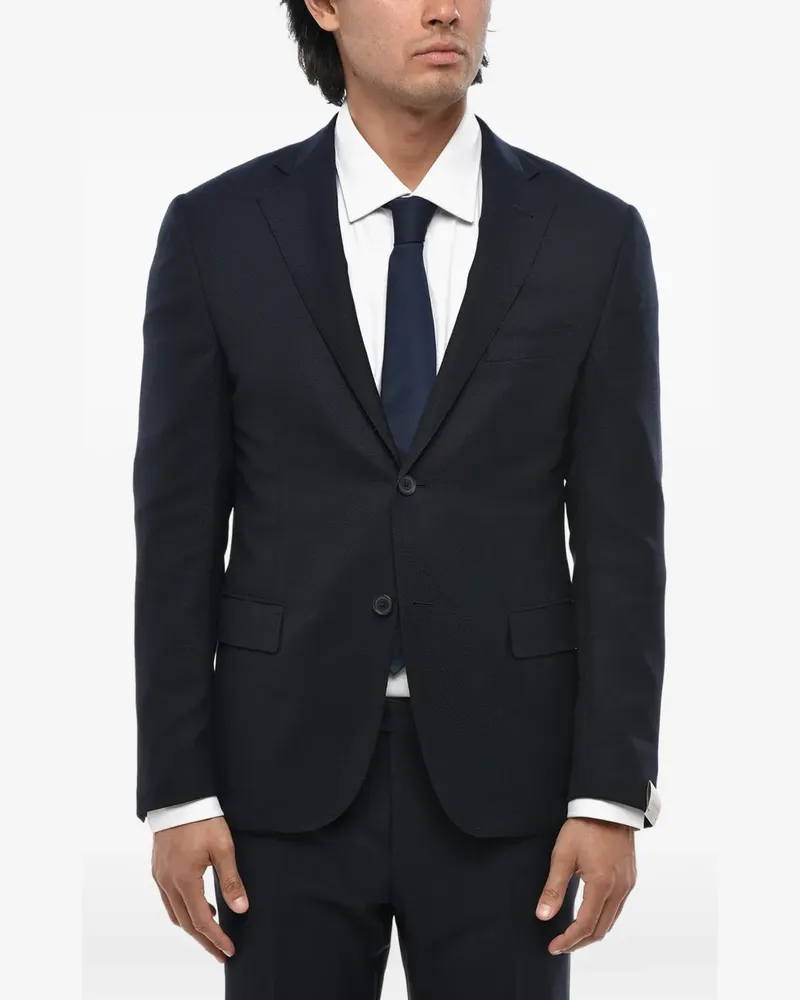 Corneliani Gate single-breasted blazer - Blau Blau