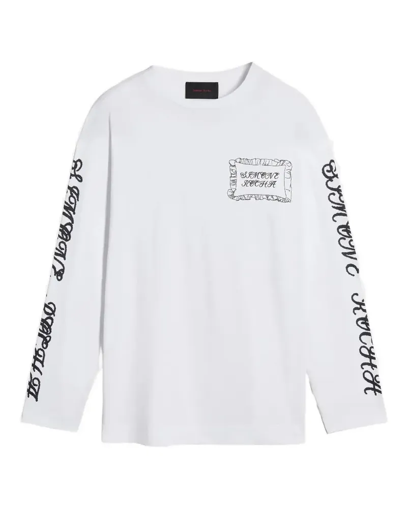 Simone Rocha Pillowcase print long-sleeve T-shirt - Weiß Weiß