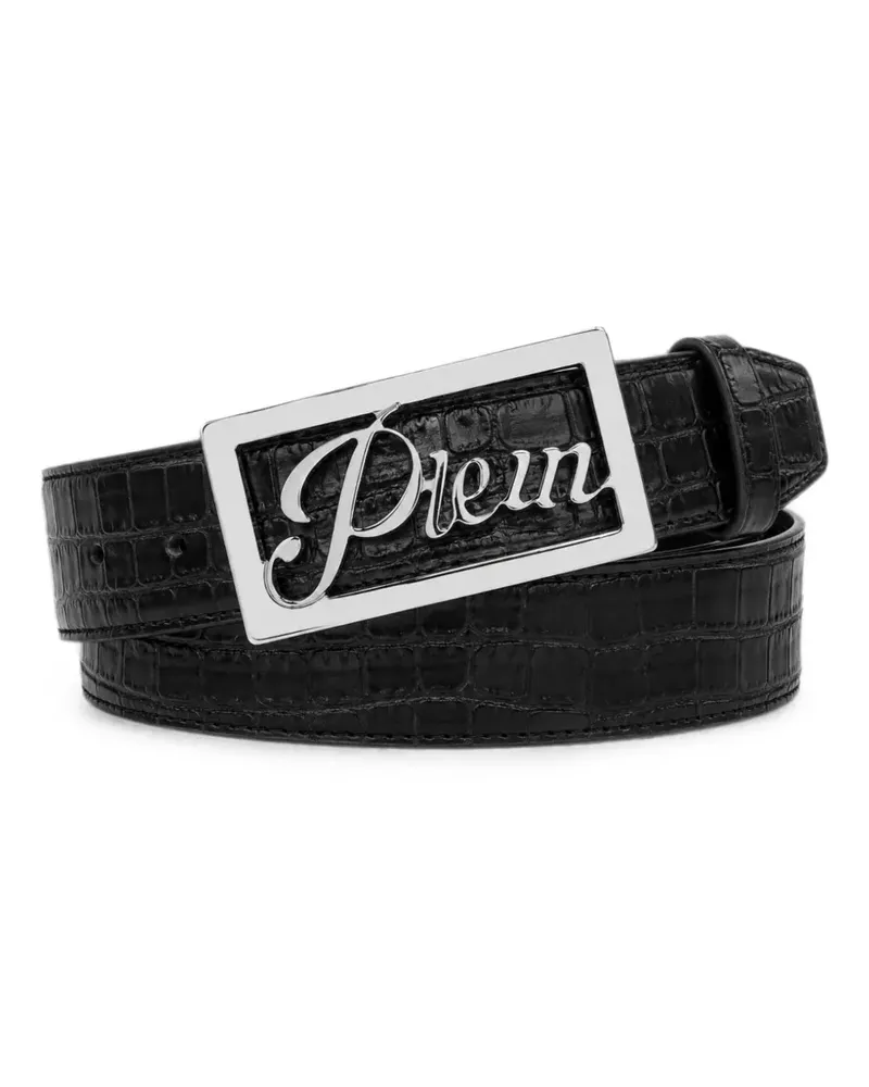 Philipp Plein saffiano-leather belt Cocco - Schwarz Schwarz