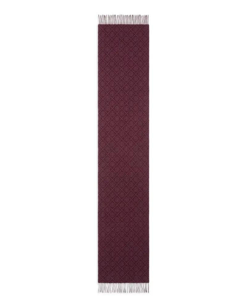 Tory Burch Langer Schal mit Monogramm - Rot Rot