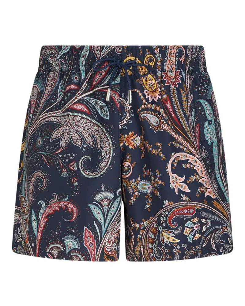 Etro Badeshorts mit Paisley-Print - Blau Blau
