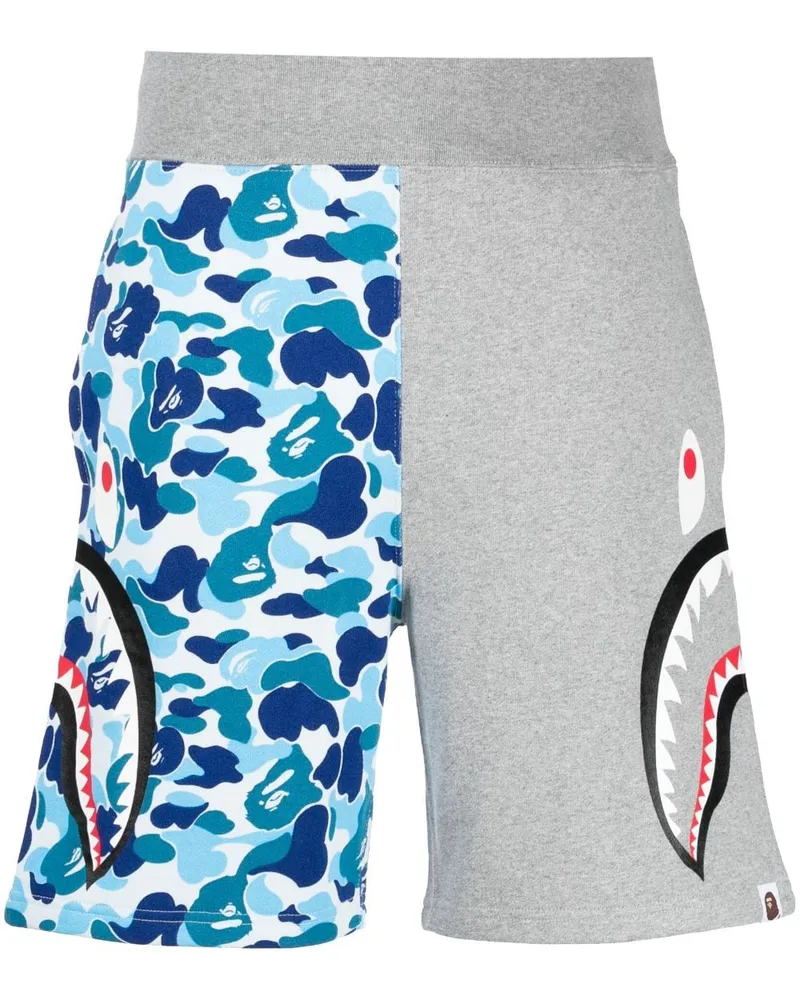 BAPE ABC Camo Side Shark Shorts Grau