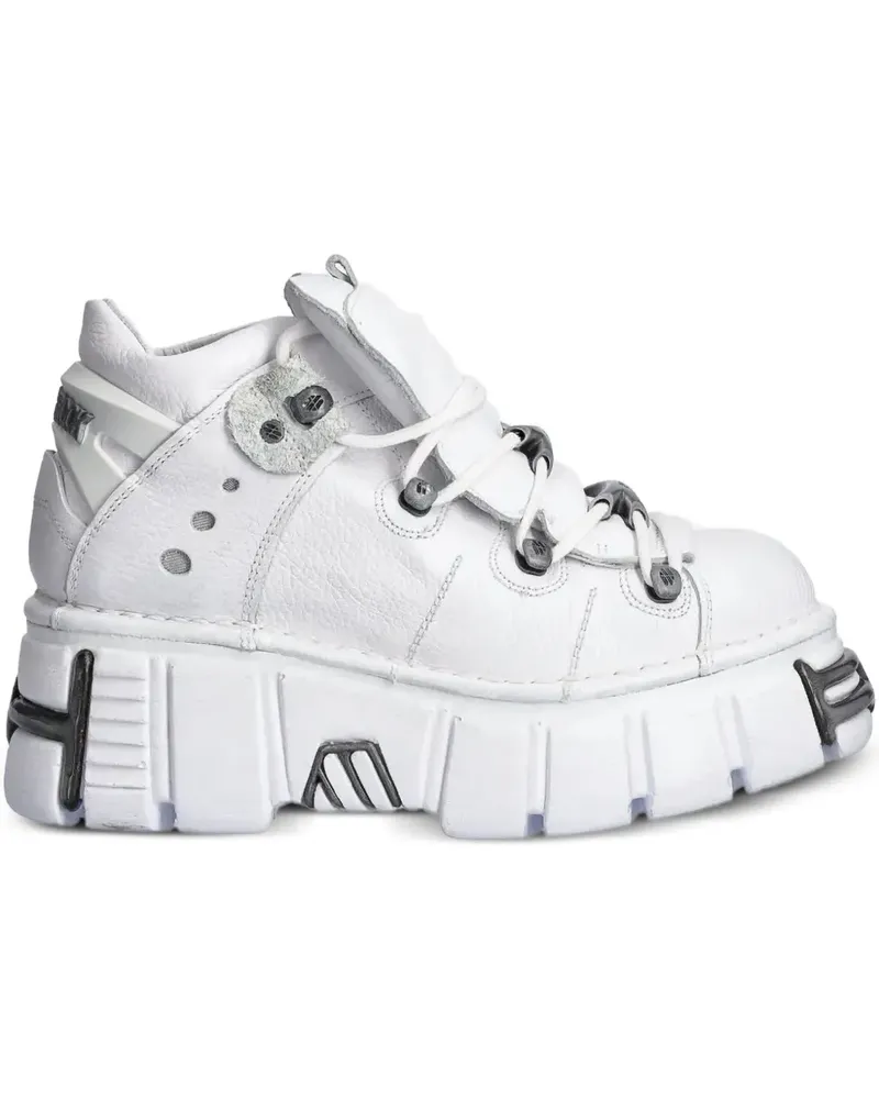 New Rock Sneakers mit Plateau - Weiß Weiß