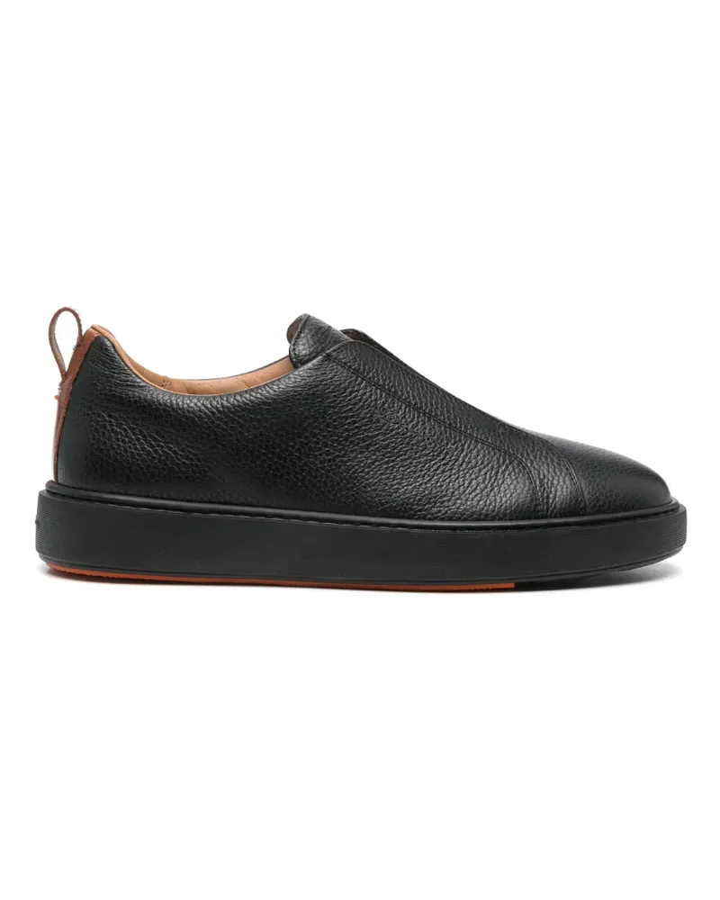 Santoni Sneakers aus Leder - Schwarz Schwarz