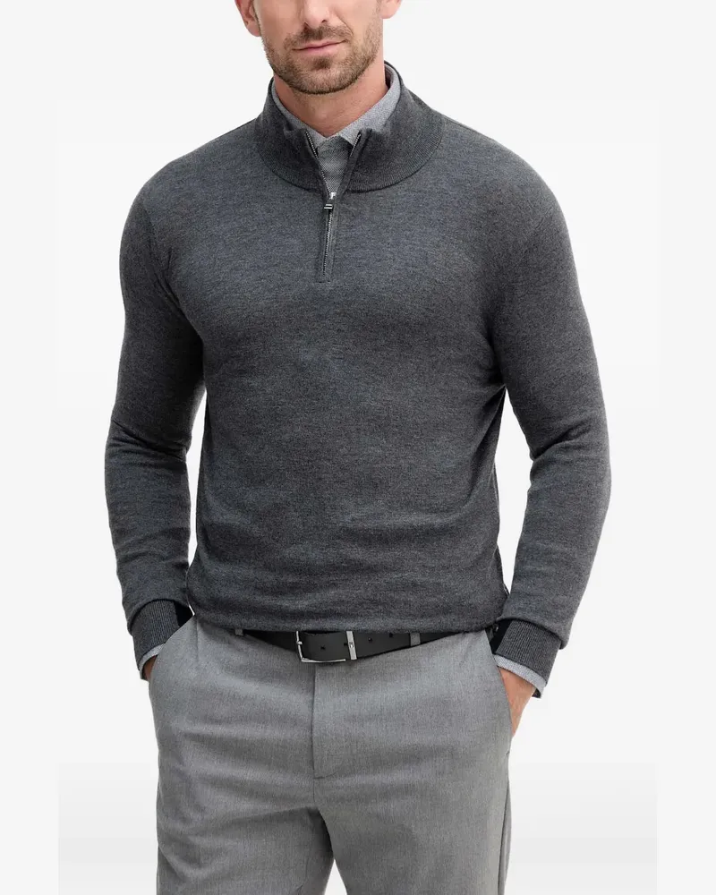 Mos Mosh Pullover mit kurzem Reißverschluss - Grau Grau