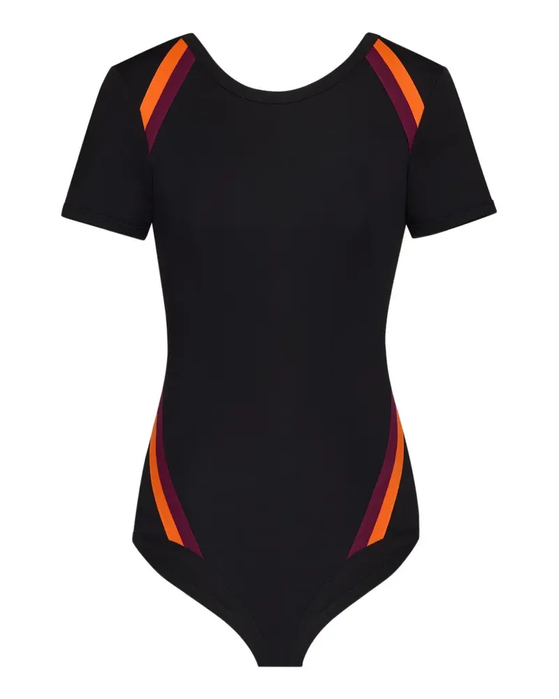 Saint Laurent short-sleeve knitted bodysuit - Schwarz Schwarz