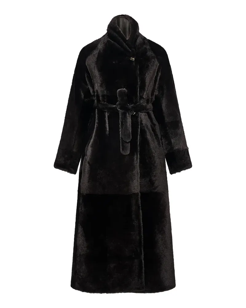 Yves Salomon Wendbarer Mantel aus Shearling - Schwarz Schwarz