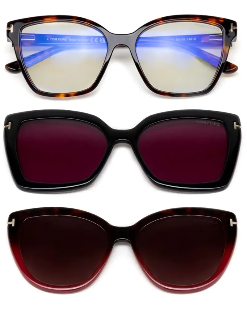 Tom Ford Brille mit eckigem Gestell - Braun Braun