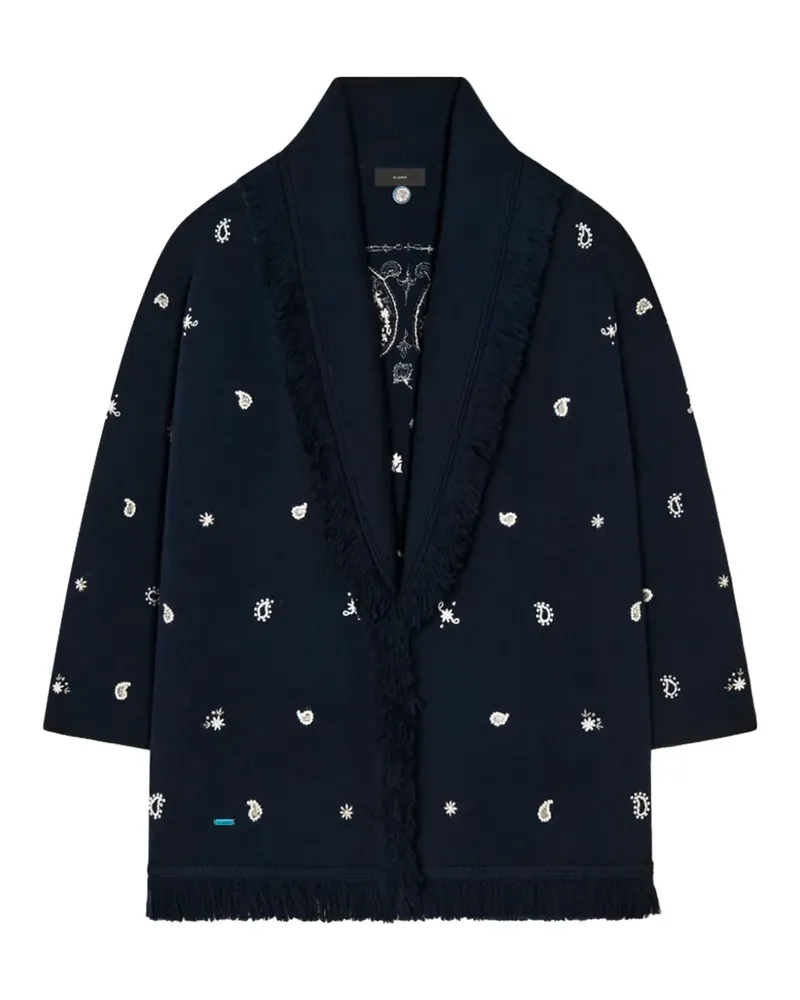 Alanui Echoes Of The Bandana cardigan - Blau Blau
