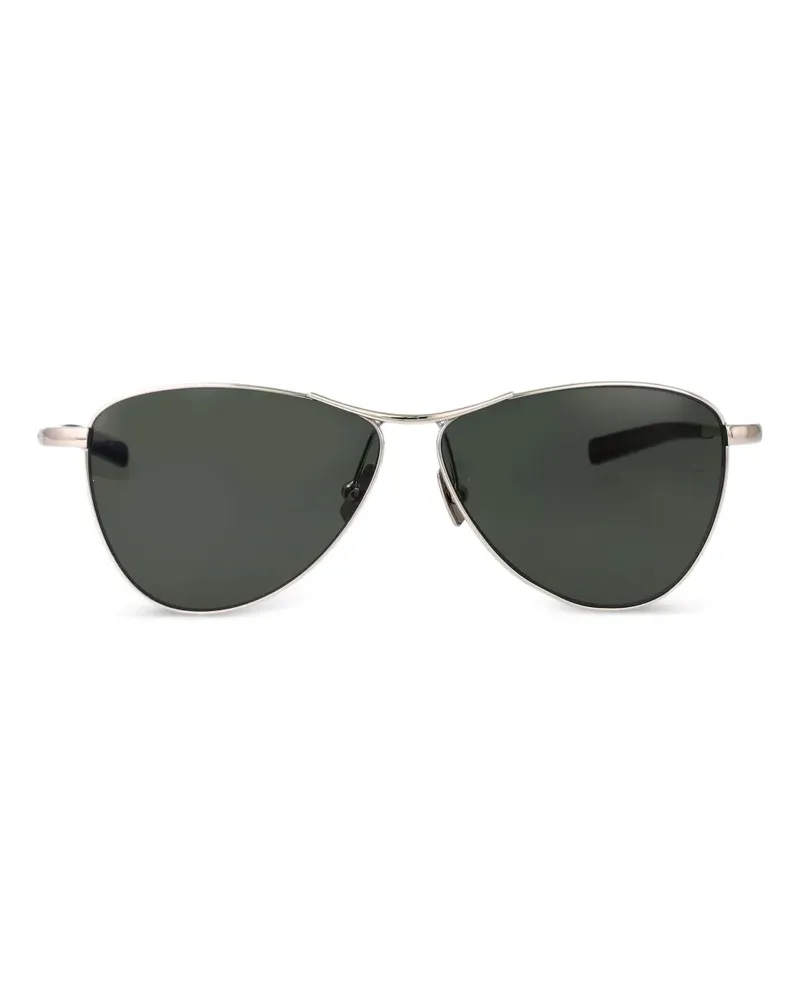 Saint Laurent VESPER Pilotenbrille - Silber Silber