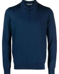 Corneliani Poloshirt mit Reißverschluss Blau