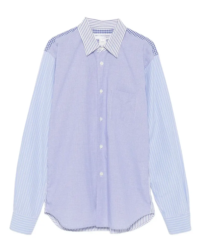Comme des Garçons 2010s gestreiftes Hemd - Blau Blau