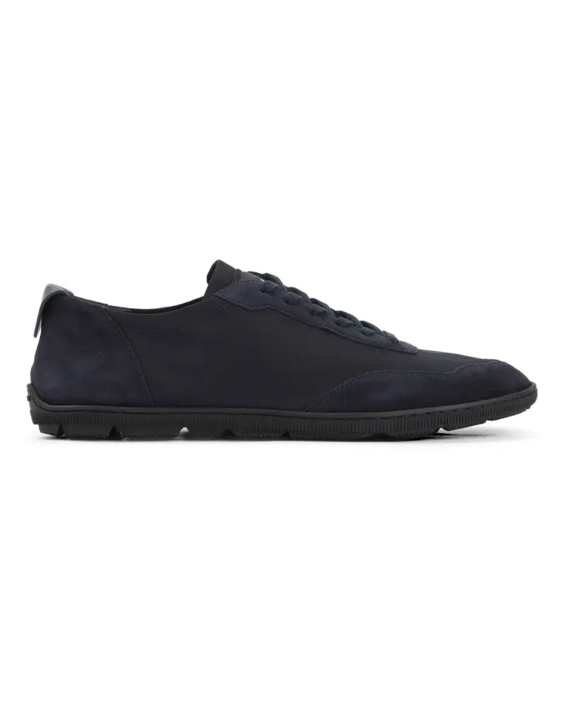 Giorgio Armani panelled leather sneakers - Blau Blau