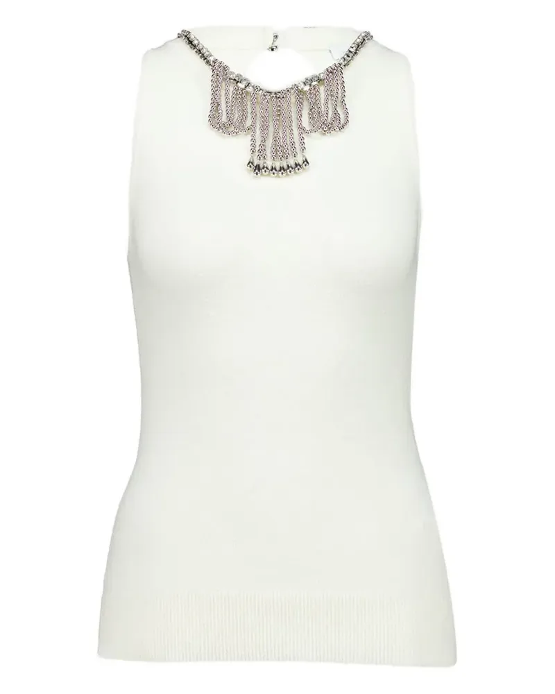 Paco Rabanne embellished sleeveless tank top - Nude Nude