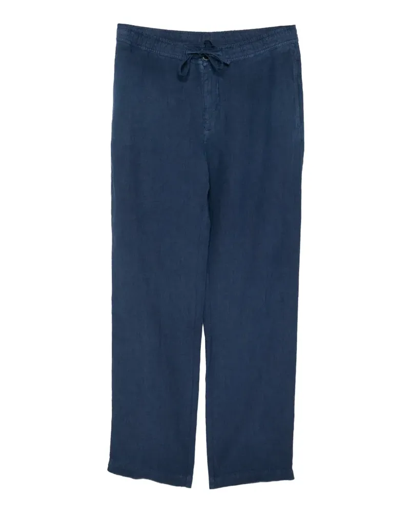 120% Lino drawstring-waist linen trousers - Blau Blau