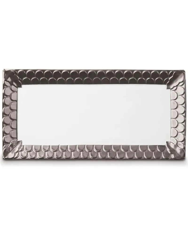 L’OBJET Eckiger Aegean Teller (19cm x 39cm) - Weiß Weiß