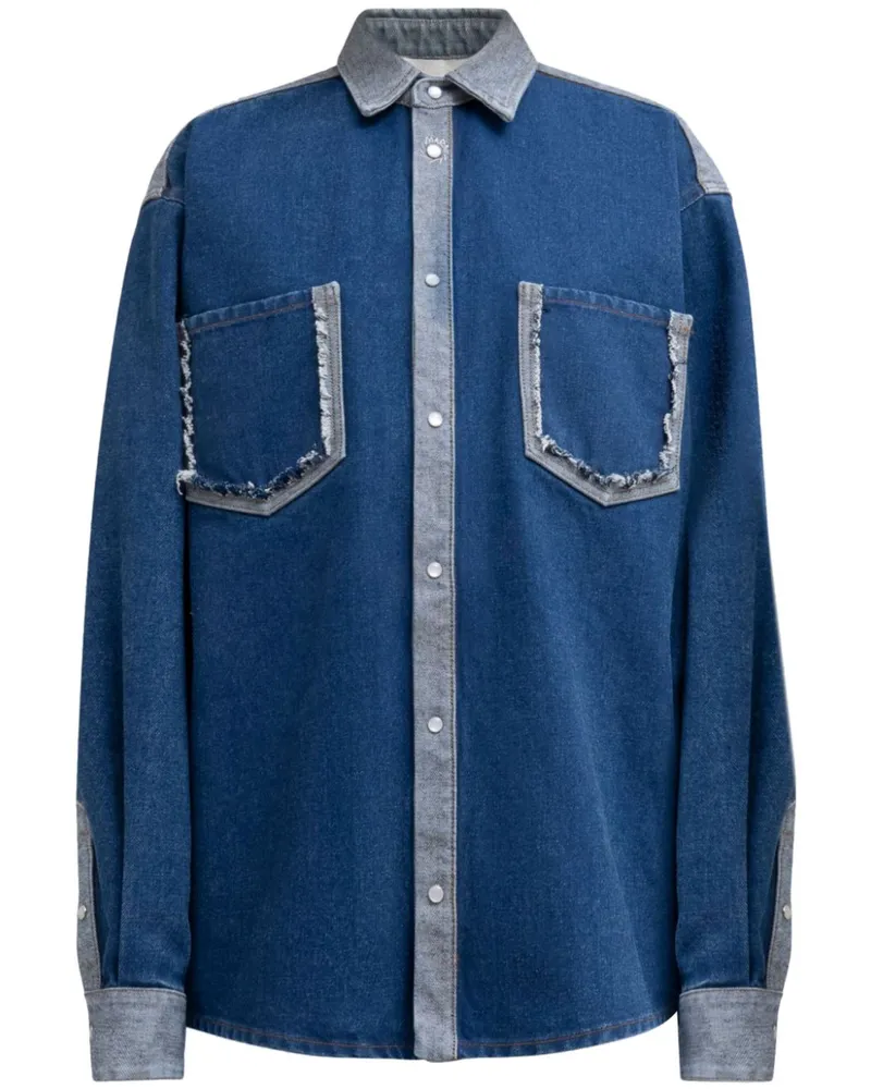 Marni Hemd mit Jeans-Patch - Blau Blau