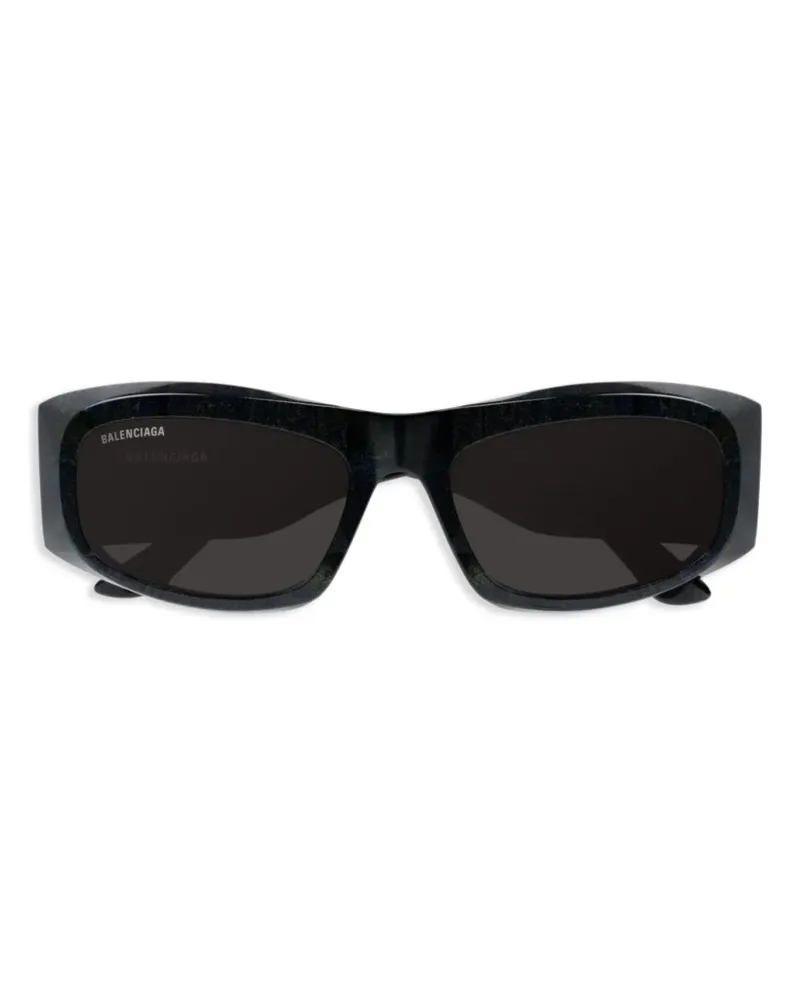 Balenciaga Sonnenbrille mit eckigem Gestell - Schwarz Schwarz